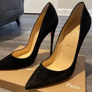 Christian Louboutin Suede Black So Katee Pumps 120MM